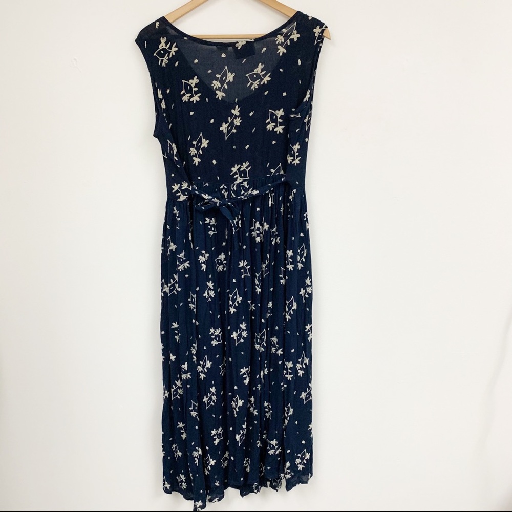 Vintage 24 Karat boho floral maxi dress Sz L - Picture 6 of 11